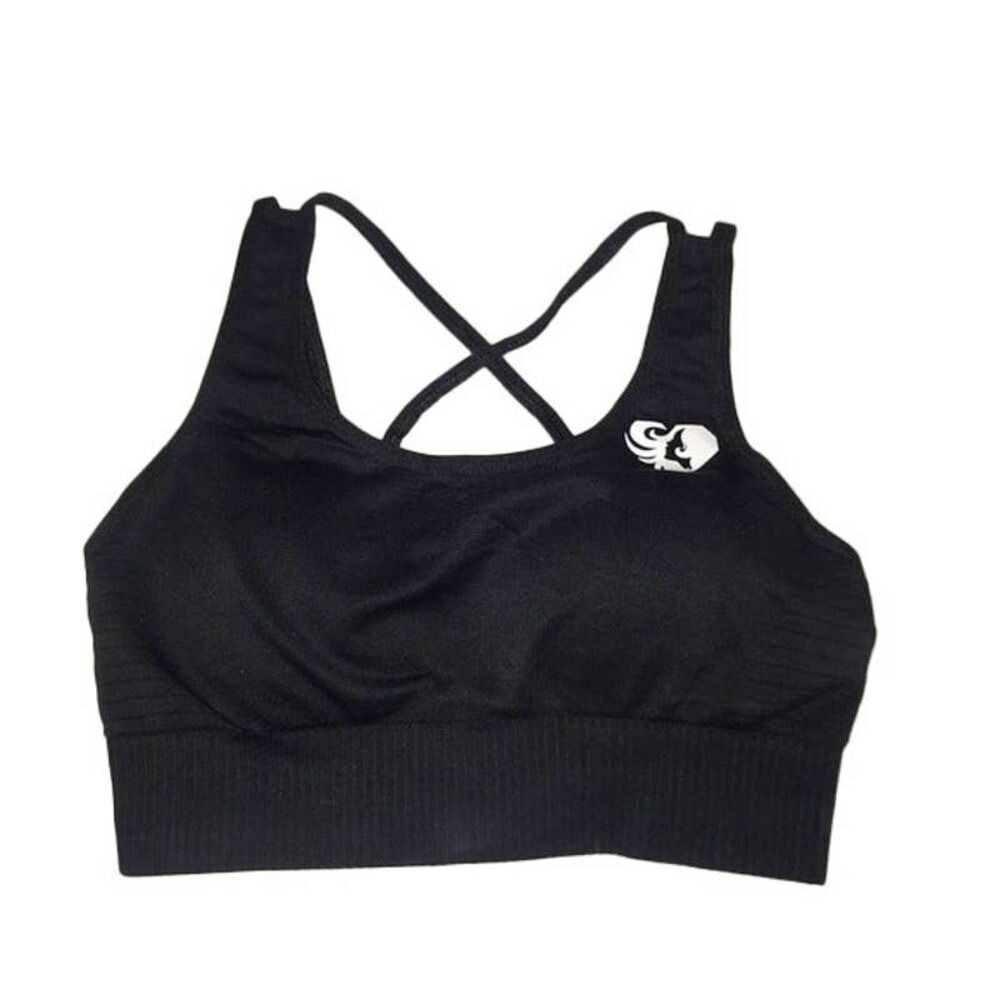 Women's Best‎ Sports Bra XS Black Power Seamless Shaping Breathable Support NWT